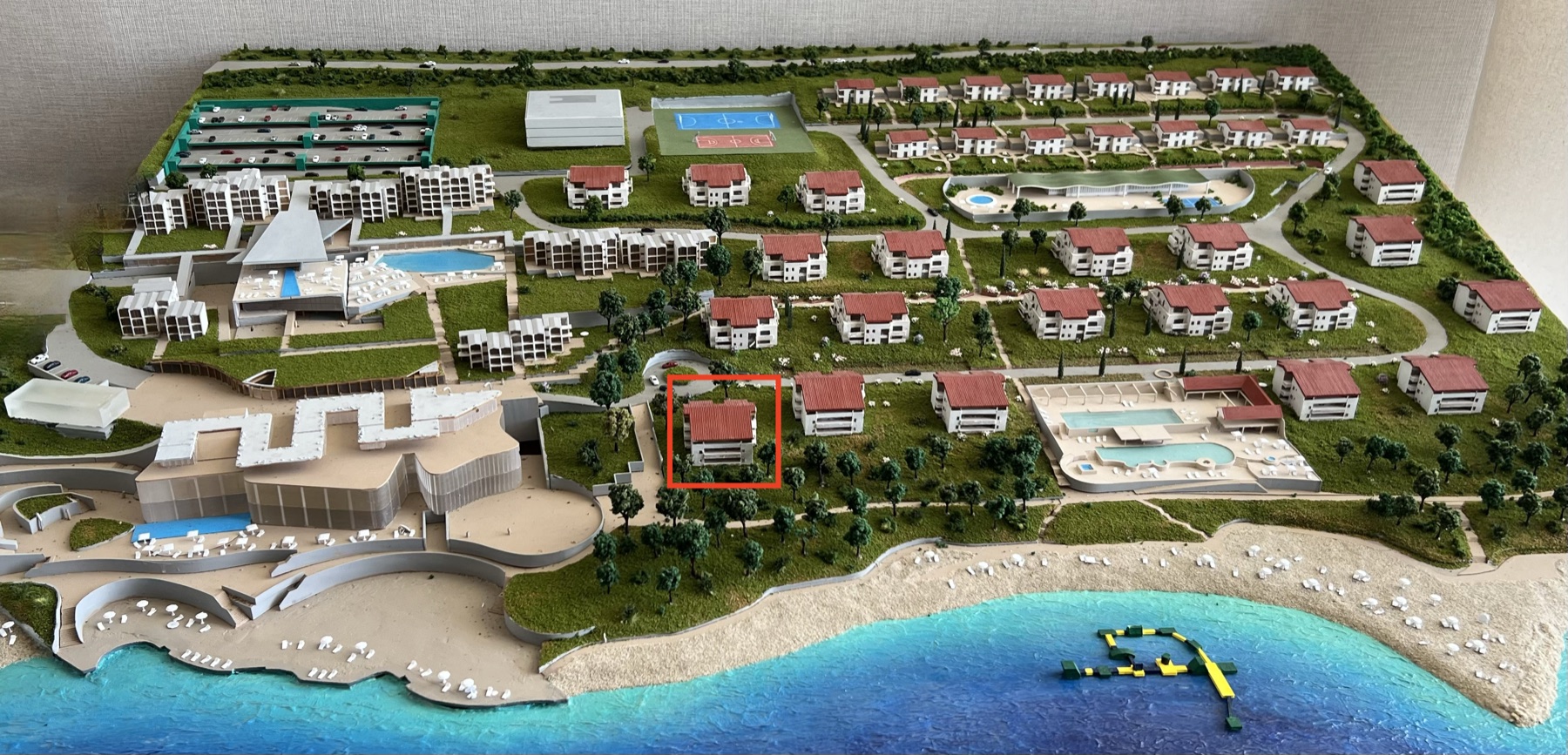 Modell der gesamten Anlage / Model of the whole resort